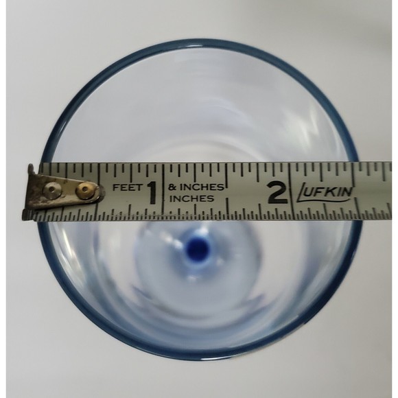 4 Luminarc Blue Stemware Glass Set 14oz Sangria Water Ice Tea Goblets Vtg France - Picture 7 of 7